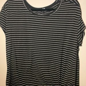 Striped Front Knot Tee